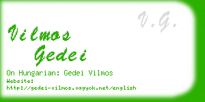 vilmos gedei business card